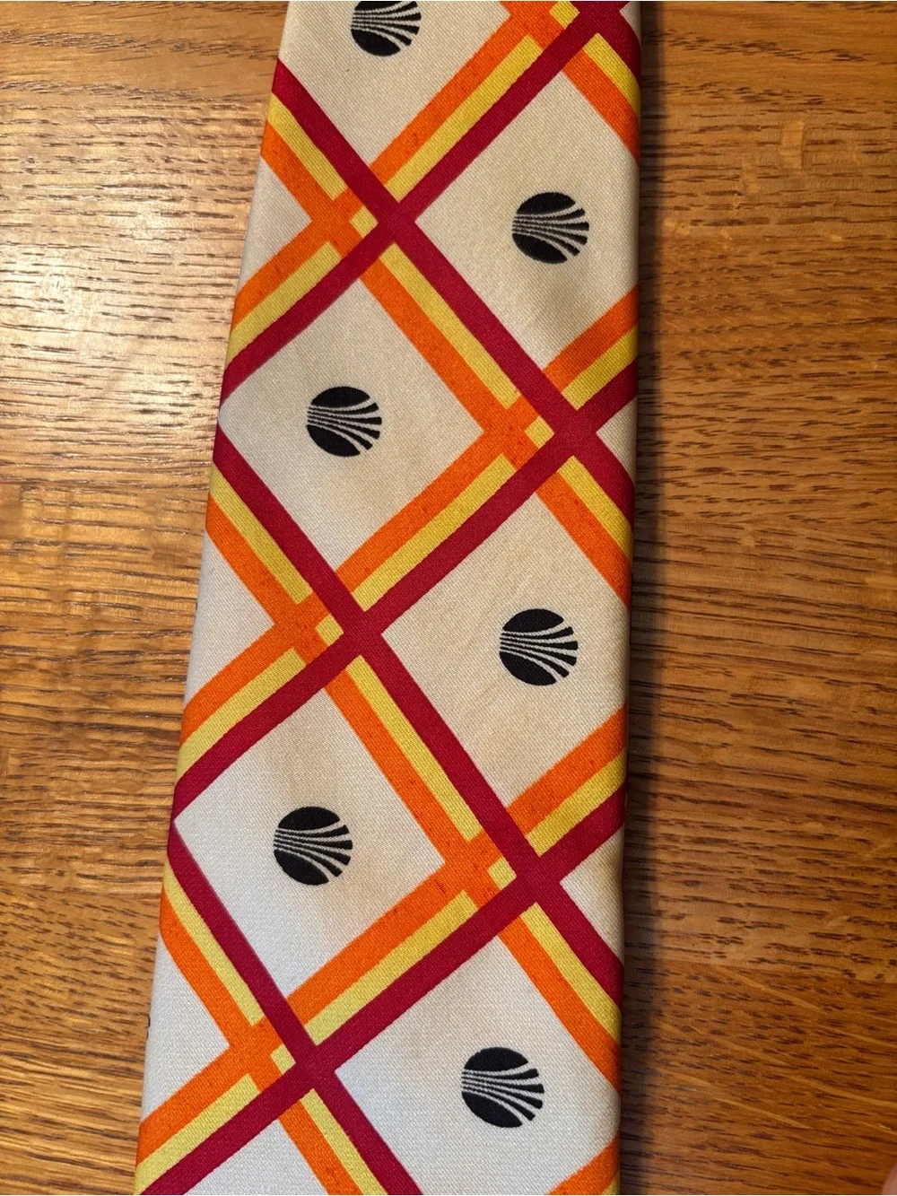 Men's 1970s Continental Airlines  Silk Tie